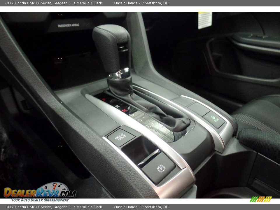 2017 Honda Civic LX Sedan Aegean Blue Metallic / Black Photo #16