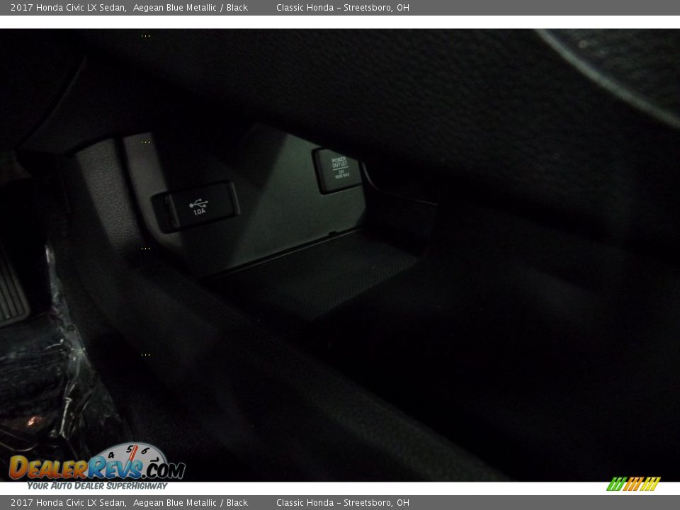 2017 Honda Civic LX Sedan Aegean Blue Metallic / Black Photo #17