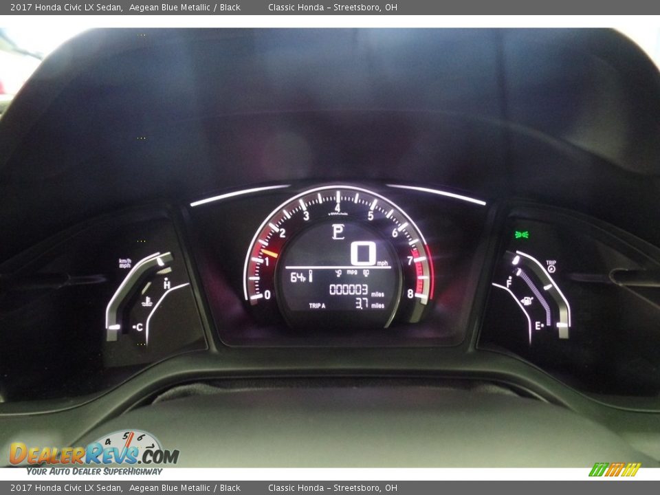 2017 Honda Civic LX Sedan Aegean Blue Metallic / Black Photo #20