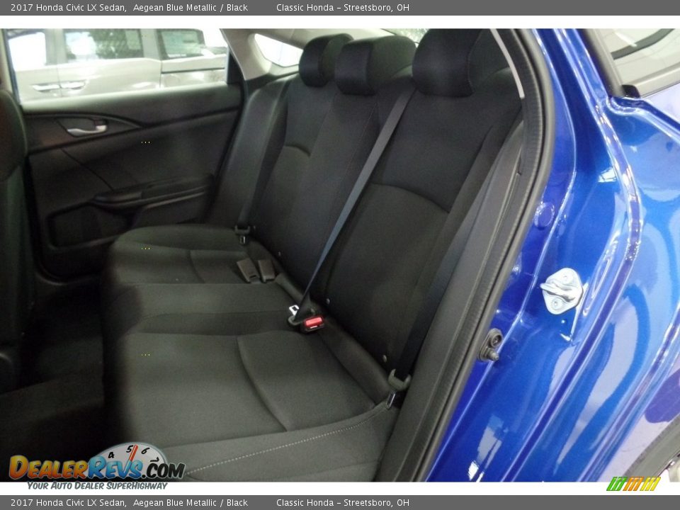 2017 Honda Civic LX Sedan Aegean Blue Metallic / Black Photo #26