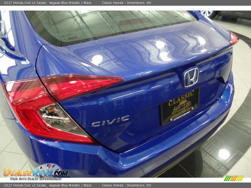 2017 Honda Civic LX Sedan Aegean Blue Metallic / Black Photo #27