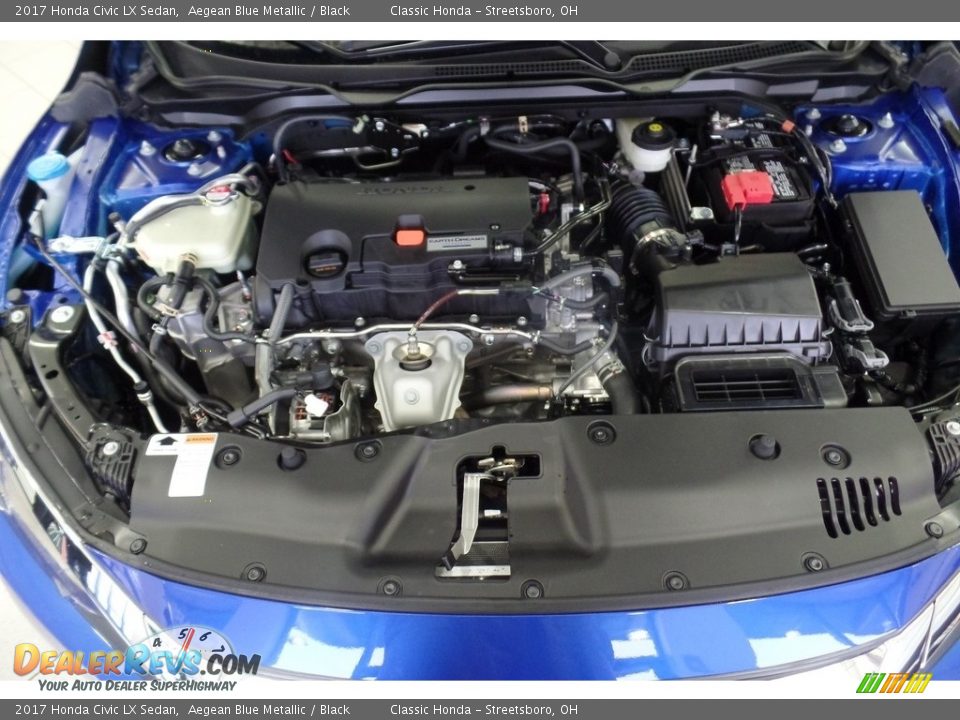 2017 Honda Civic LX Sedan Aegean Blue Metallic / Black Photo #29