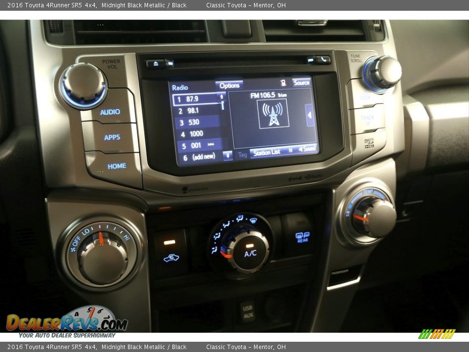 2016 Toyota 4Runner SR5 4x4 Midnight Black Metallic / Black Photo #9