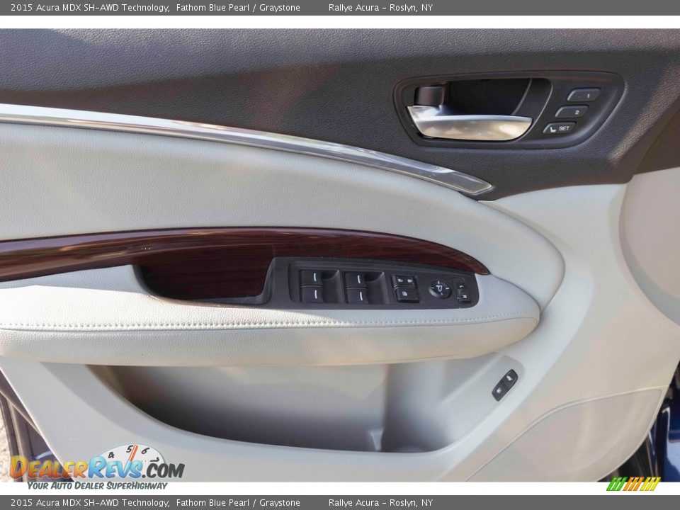 2015 Acura MDX SH-AWD Technology Fathom Blue Pearl / Graystone Photo #7