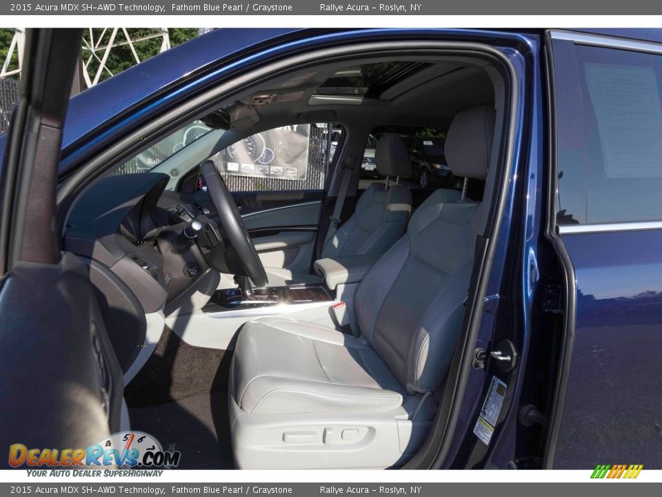 2015 Acura MDX SH-AWD Technology Fathom Blue Pearl / Graystone Photo #8