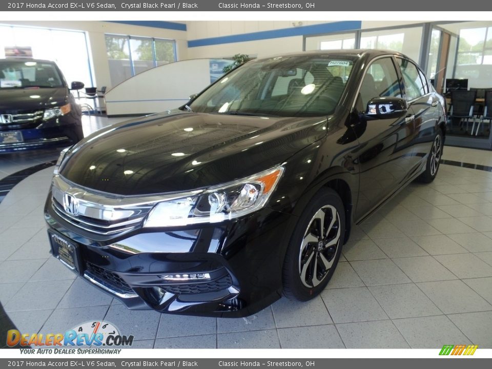 2017 Honda Accord EX-L V6 Sedan Crystal Black Pearl / Black Photo #1