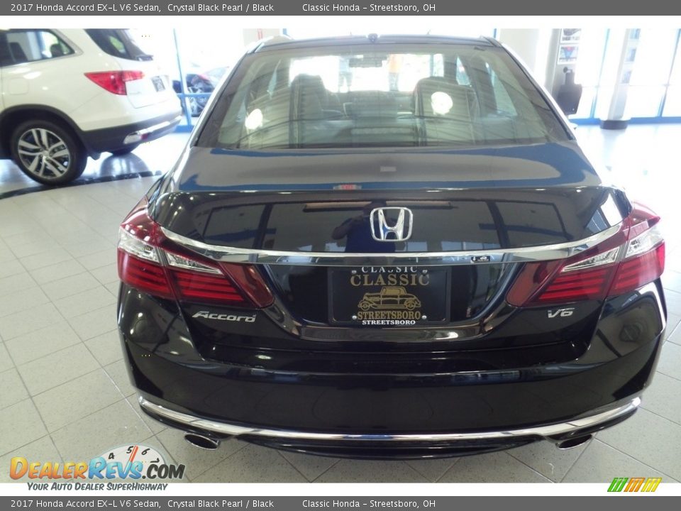 2017 Honda Accord EX-L V6 Sedan Crystal Black Pearl / Black Photo #4
