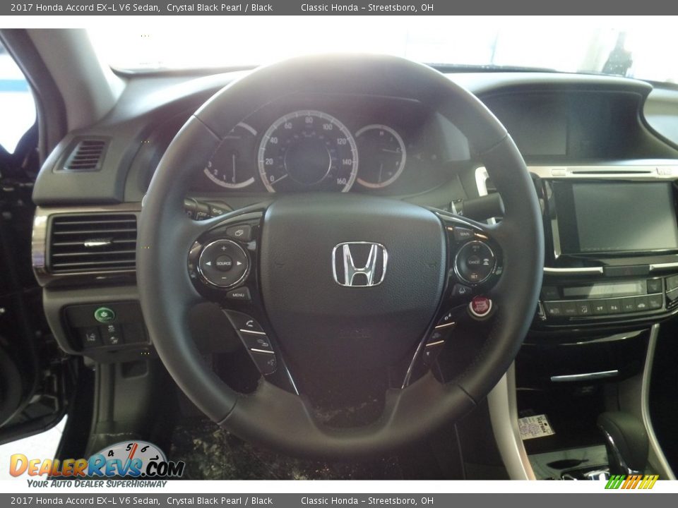 2017 Honda Accord EX-L V6 Sedan Crystal Black Pearl / Black Photo #10