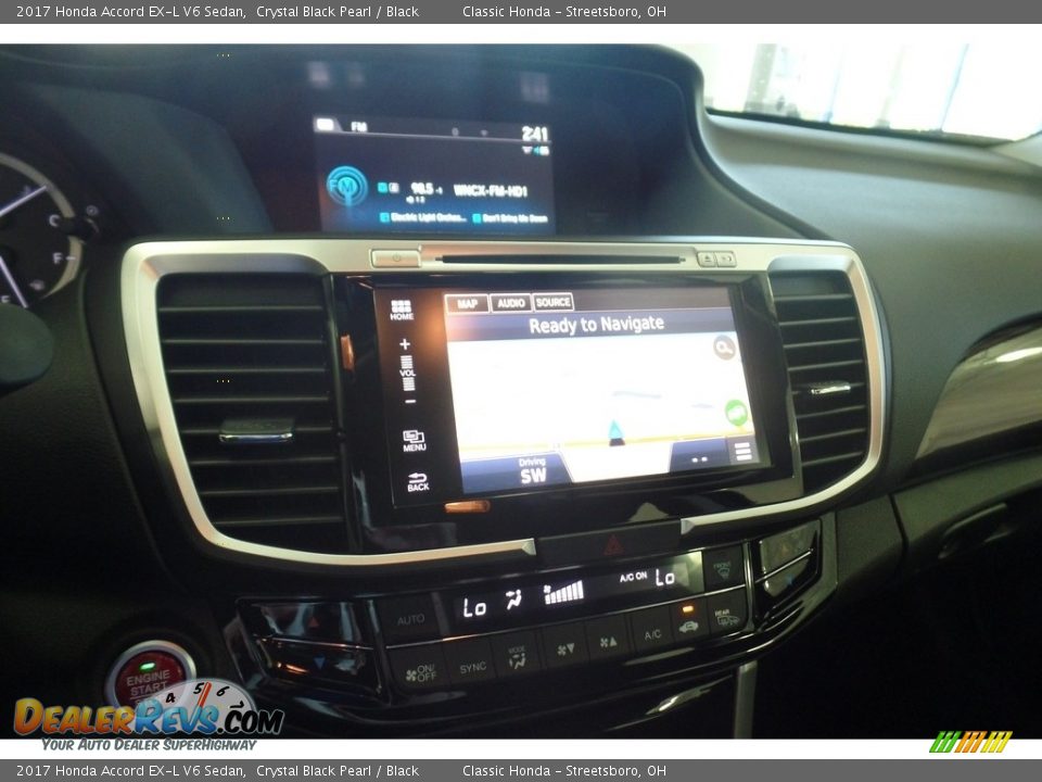 2017 Honda Accord EX-L V6 Sedan Crystal Black Pearl / Black Photo #11