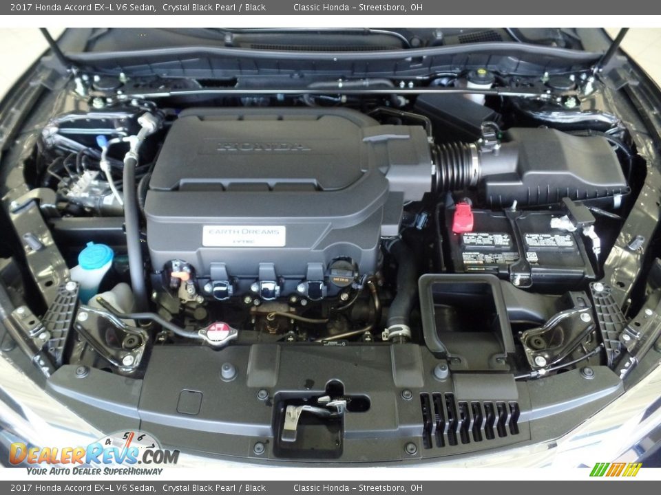 2017 Honda Accord EX-L V6 Sedan Crystal Black Pearl / Black Photo #17