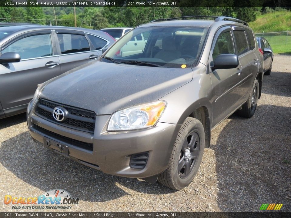 2011 Toyota RAV4 I4 4WD Classic Silver Metallic / Sand Beige Photo #3