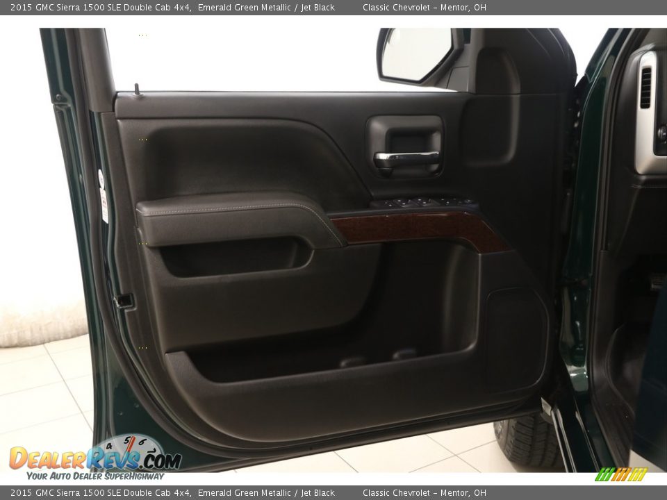 2015 GMC Sierra 1500 SLE Double Cab 4x4 Emerald Green Metallic / Jet Black Photo #4