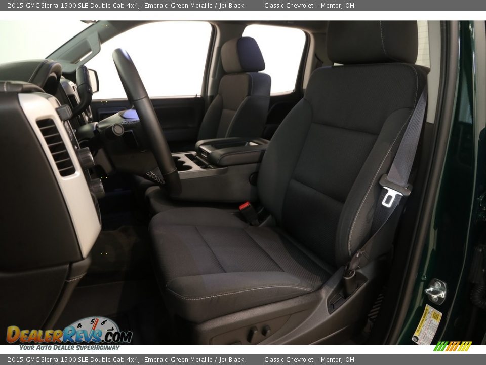 2015 GMC Sierra 1500 SLE Double Cab 4x4 Emerald Green Metallic / Jet Black Photo #6