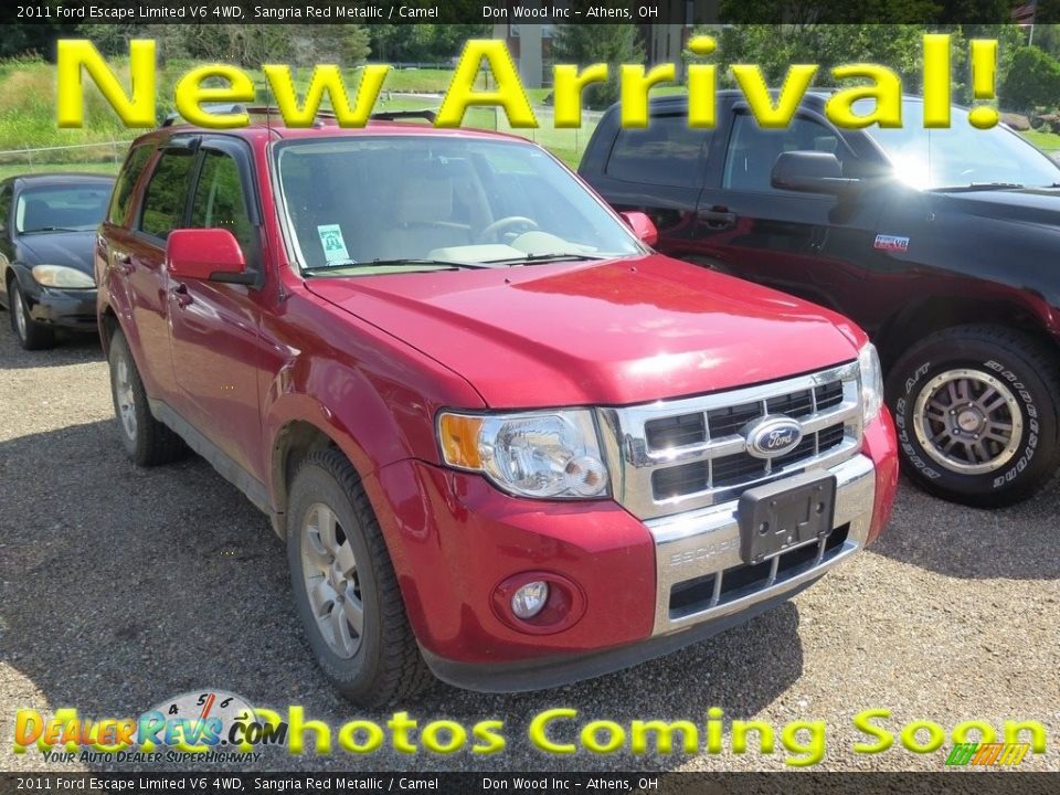 2011 Ford Escape Limited V6 4WD Sangria Red Metallic / Camel Photo #1