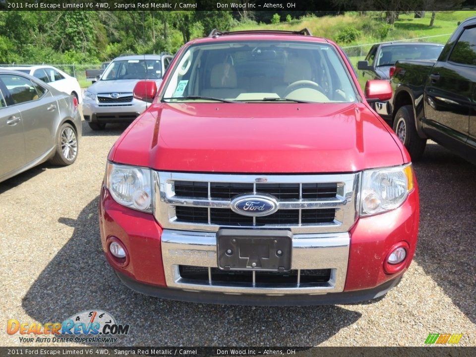 2011 Ford Escape Limited V6 4WD Sangria Red Metallic / Camel Photo #2