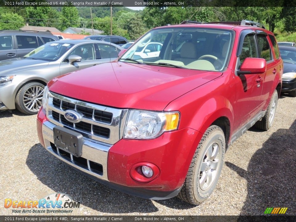2011 Ford Escape Limited V6 4WD Sangria Red Metallic / Camel Photo #3