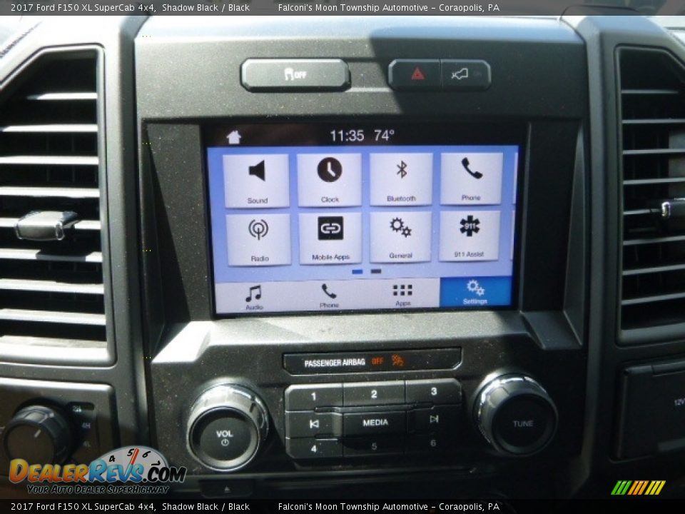 2017 Ford F150 XL SuperCab 4x4 Shadow Black / Black Photo #13