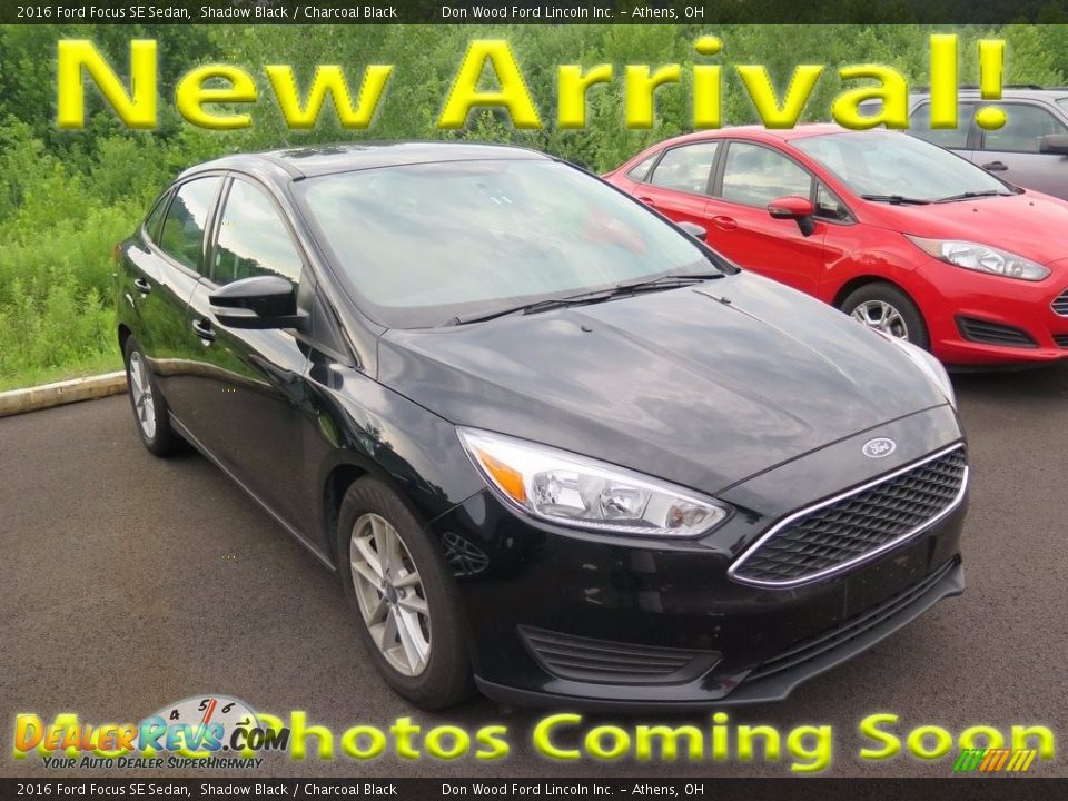 2016 Ford Focus SE Sedan Shadow Black / Charcoal Black Photo #1