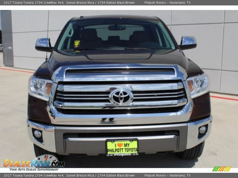 2017 Toyota Tundra 1794 CrewMax 4x4 Sunset Bronze Mica / 1794 Edition Black/Brown Photo #2