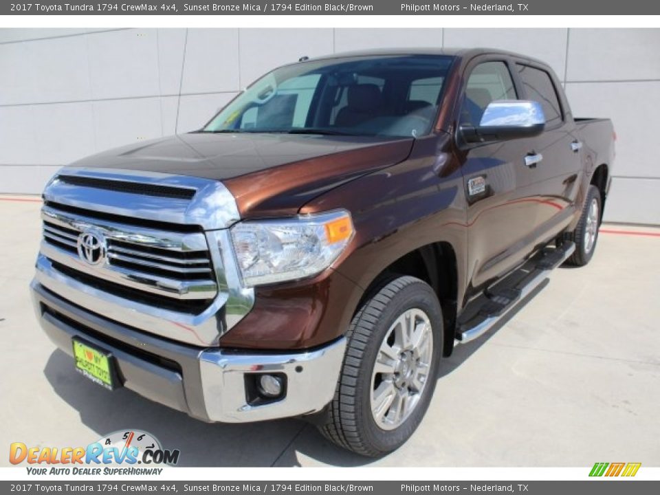 2017 Toyota Tundra 1794 CrewMax 4x4 Sunset Bronze Mica / 1794 Edition Black/Brown Photo #3