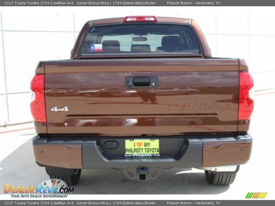 2017 Toyota Tundra 1794 CrewMax 4x4 Sunset Bronze Mica / 1794 Edition Black/Brown Photo #6