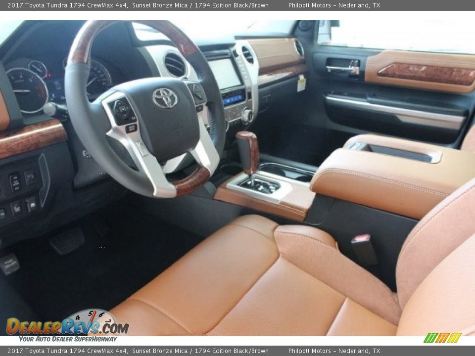 2017 Toyota Tundra 1794 CrewMax 4x4 Sunset Bronze Mica / 1794 Edition Black/Brown Photo #10