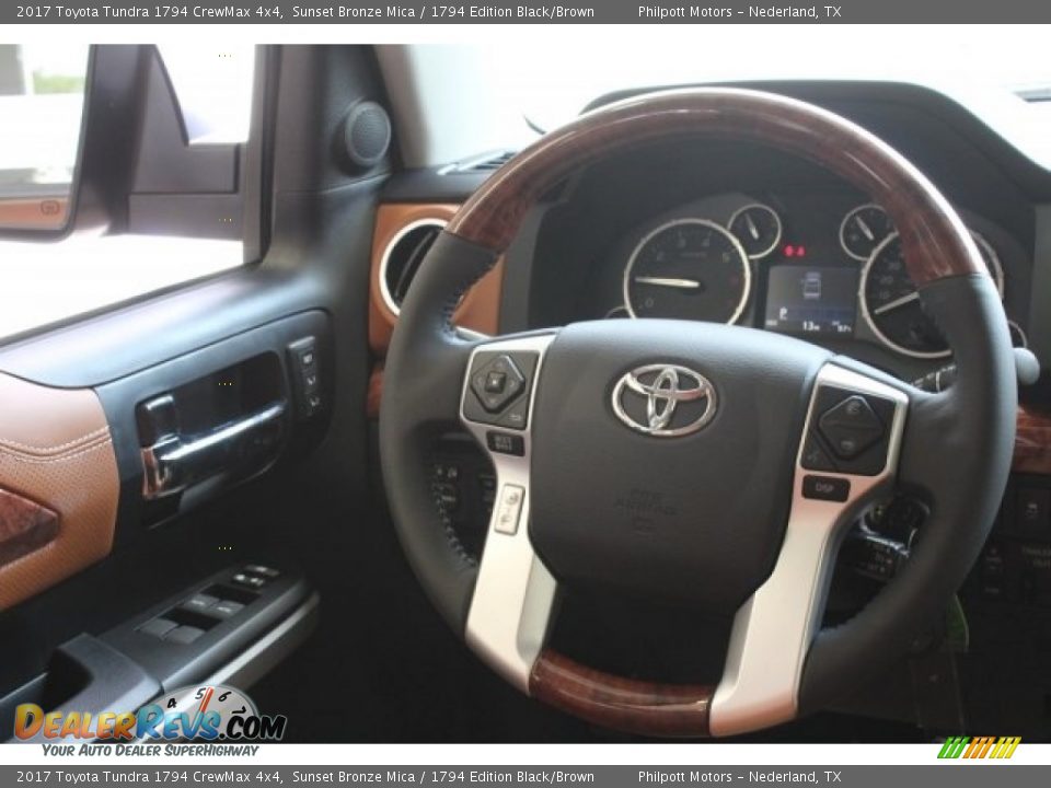 2017 Toyota Tundra 1794 CrewMax 4x4 Sunset Bronze Mica / 1794 Edition Black/Brown Photo #24