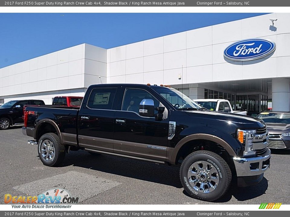 2017 Ford F250 Super Duty King Ranch Crew Cab 4x4 Shadow Black / King Ranch Mesa Antique Java Photo #1