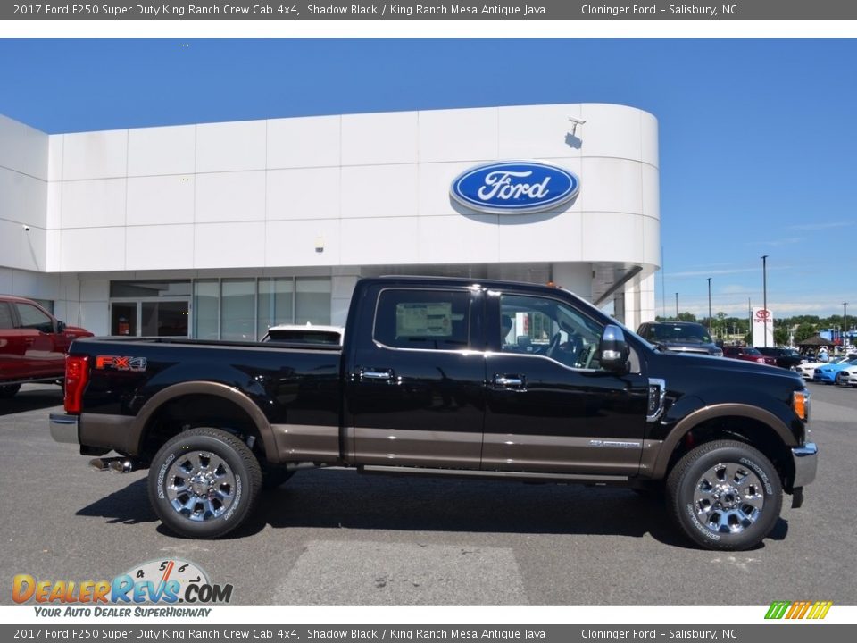 2017 Ford F250 Super Duty King Ranch Crew Cab 4x4 Shadow Black / King Ranch Mesa Antique Java Photo #2