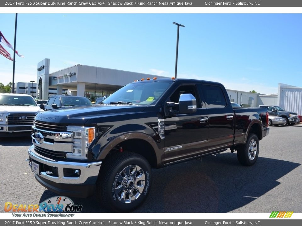 2017 Ford F250 Super Duty King Ranch Crew Cab 4x4 Shadow Black / King Ranch Mesa Antique Java Photo #3