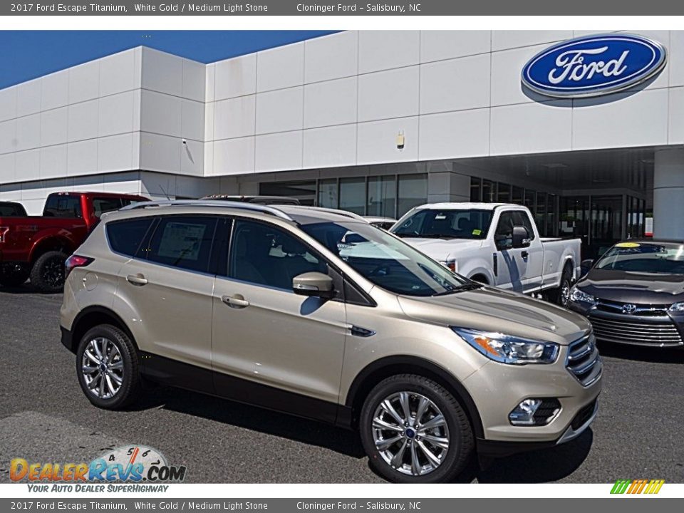 2017 Ford Escape Titanium White Gold / Medium Light Stone Photo #1