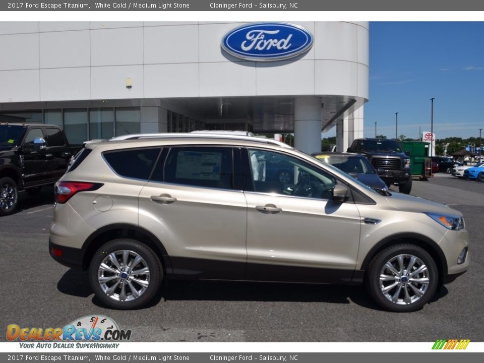 2017 Ford Escape Titanium White Gold / Medium Light Stone Photo #2