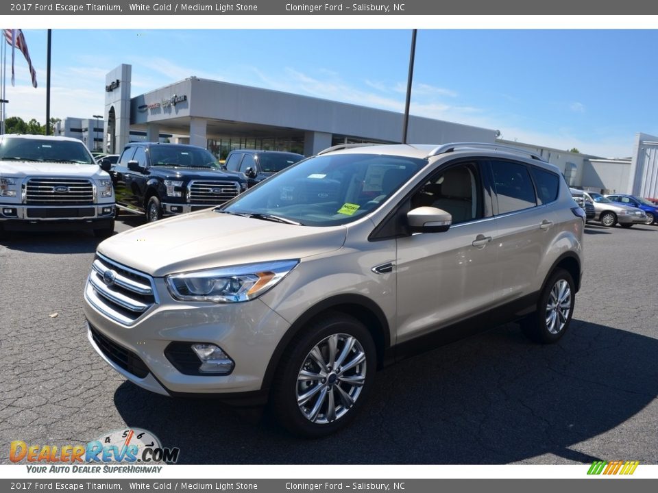 2017 Ford Escape Titanium White Gold / Medium Light Stone Photo #3
