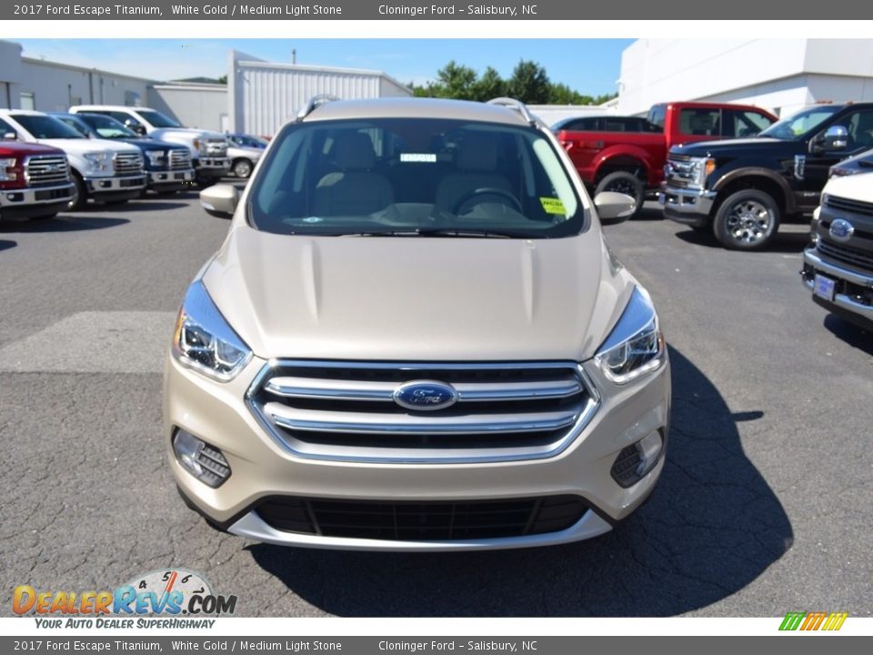2017 Ford Escape Titanium White Gold / Medium Light Stone Photo #4