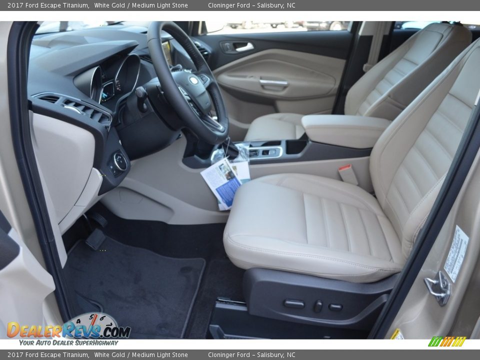 2017 Ford Escape Titanium White Gold / Medium Light Stone Photo #6
