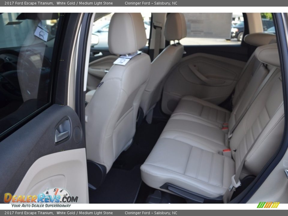 2017 Ford Escape Titanium White Gold / Medium Light Stone Photo #8