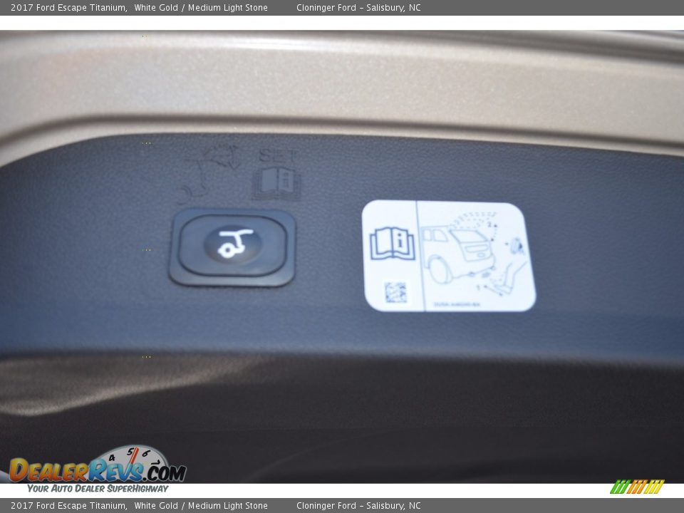 2017 Ford Escape Titanium White Gold / Medium Light Stone Photo #10