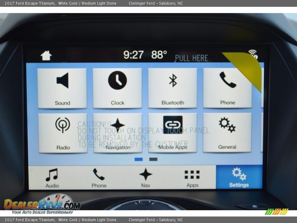 2017 Ford Escape Titanium White Gold / Medium Light Stone Photo #12
