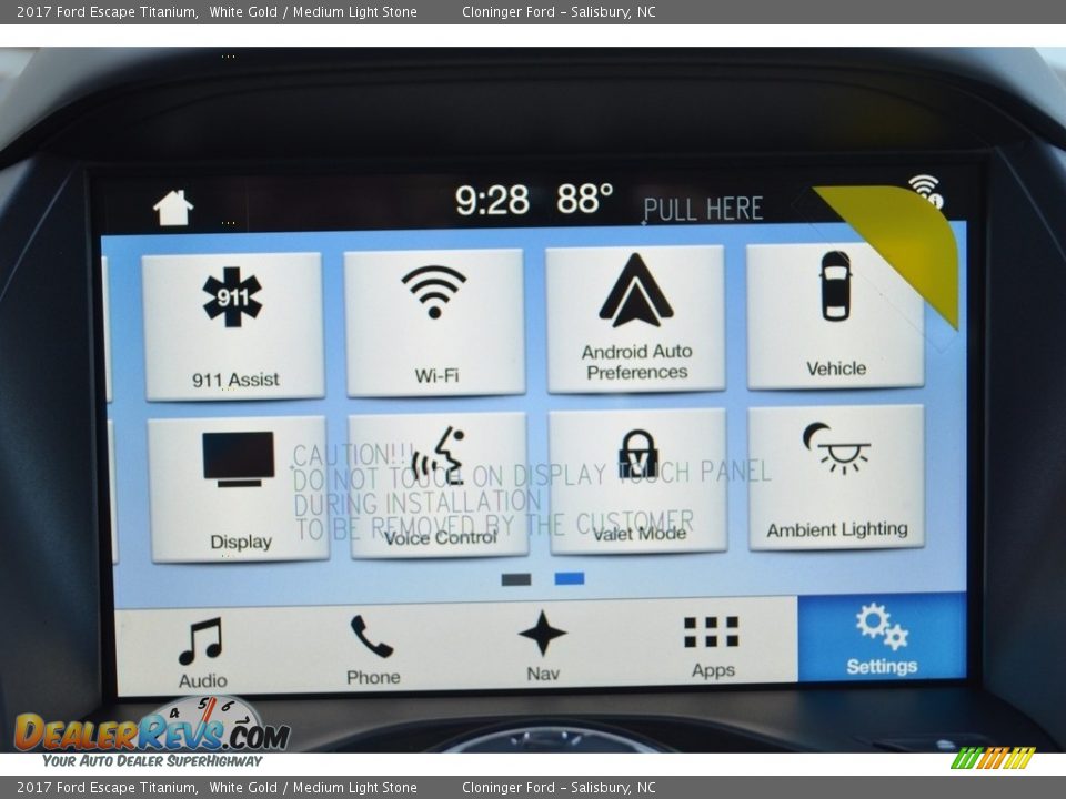 2017 Ford Escape Titanium White Gold / Medium Light Stone Photo #13