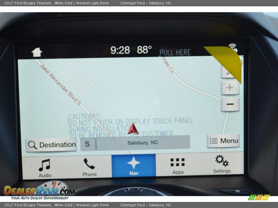 2017 Ford Escape Titanium White Gold / Medium Light Stone Photo #14