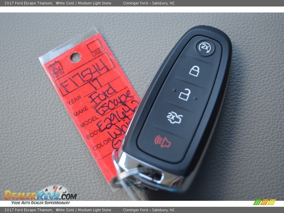 2017 Ford Escape Titanium White Gold / Medium Light Stone Photo #21