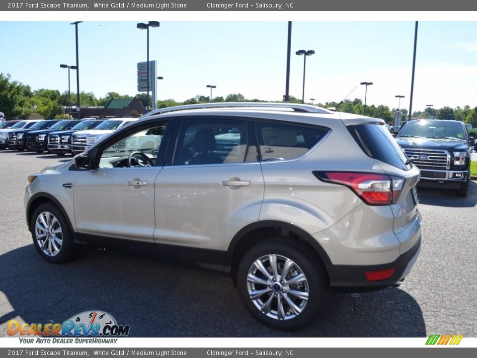 2017 Ford Escape Titanium White Gold / Medium Light Stone Photo #22