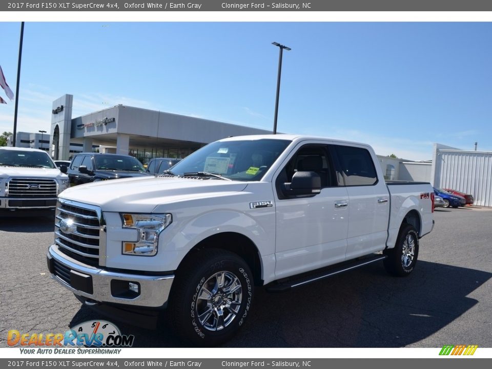 2017 Ford F150 XLT SuperCrew 4x4 Oxford White / Earth Gray Photo #3