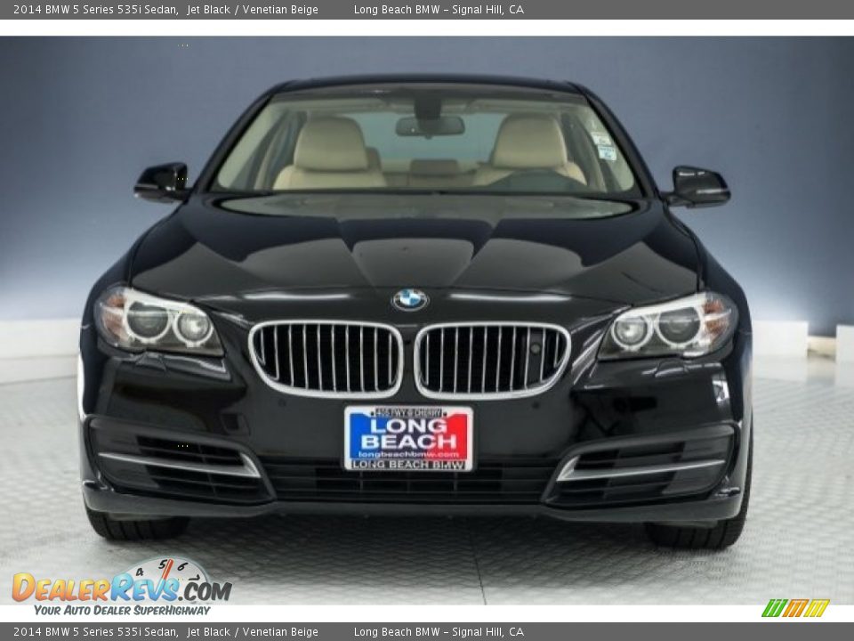 2014 BMW 5 Series 535i Sedan Jet Black / Venetian Beige Photo #2