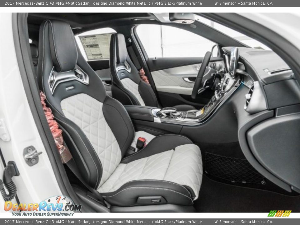 AMG Black/Platinum White Interior - 2017 Mercedes-Benz C 43 AMG 4Matic Sedan Photo #2