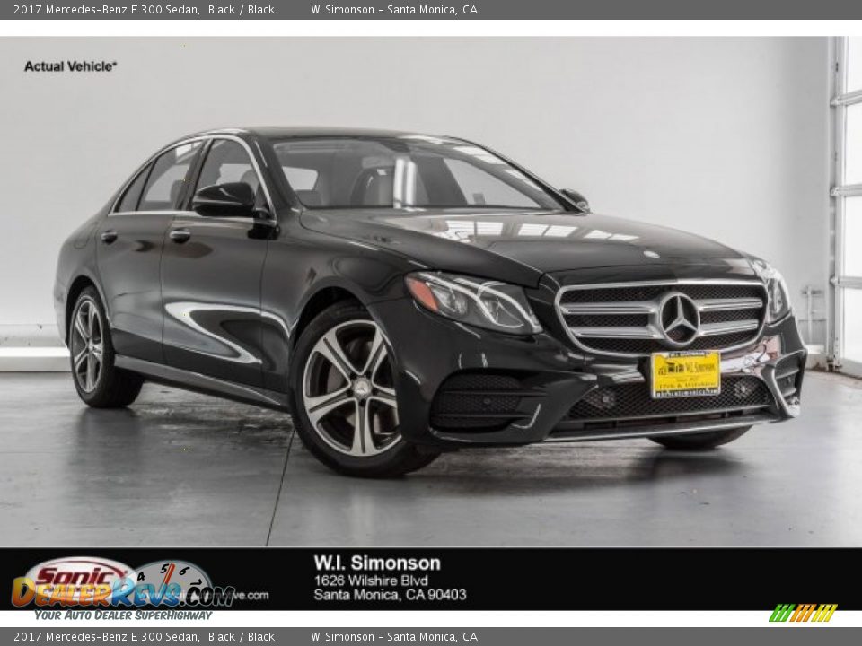 2017 Mercedes-Benz E 300 Sedan Black / Black Photo #1