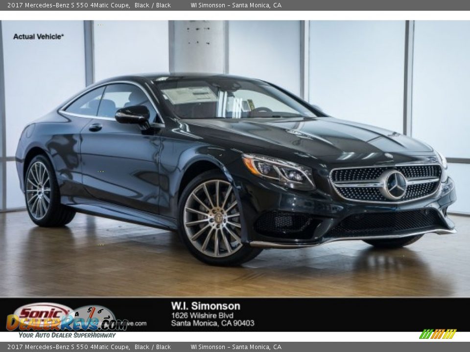 2017 Mercedes-Benz S 550 4Matic Coupe Black / Black Photo #1