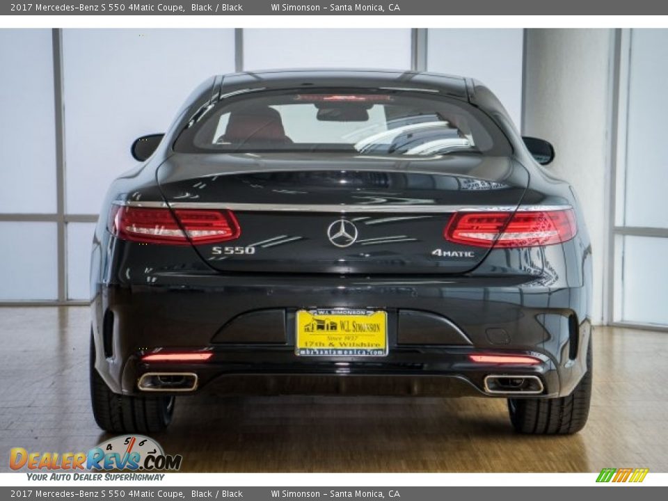 2017 Mercedes-Benz S 550 4Matic Coupe Black / Black Photo #4