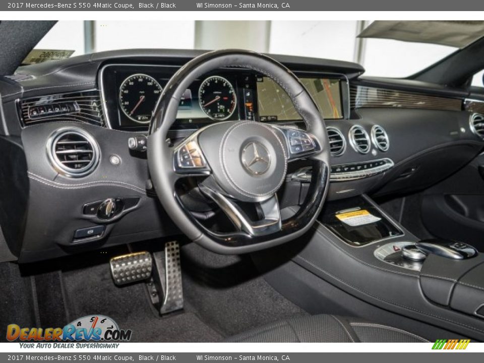 2017 Mercedes-Benz S 550 4Matic Coupe Black / Black Photo #6