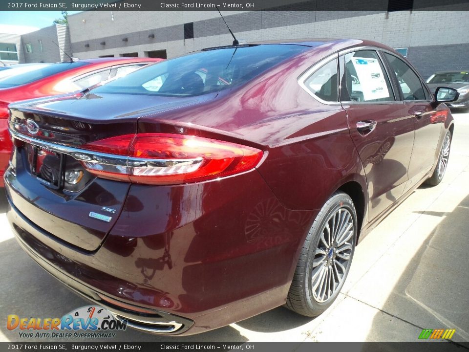 2017 Ford Fusion SE Burgundy Velvet / Ebony Photo #3